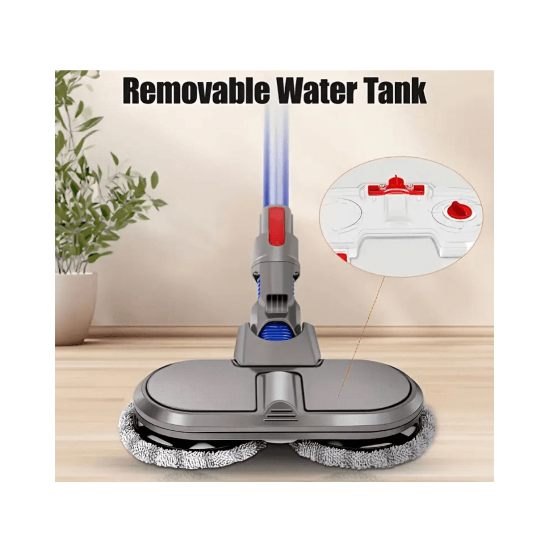 رأس ممسحة مكنسة دايسون | مع 2 قطعة موب ل V15 V7-V8-V10-V11-SV12-SV14 - الصورة 2