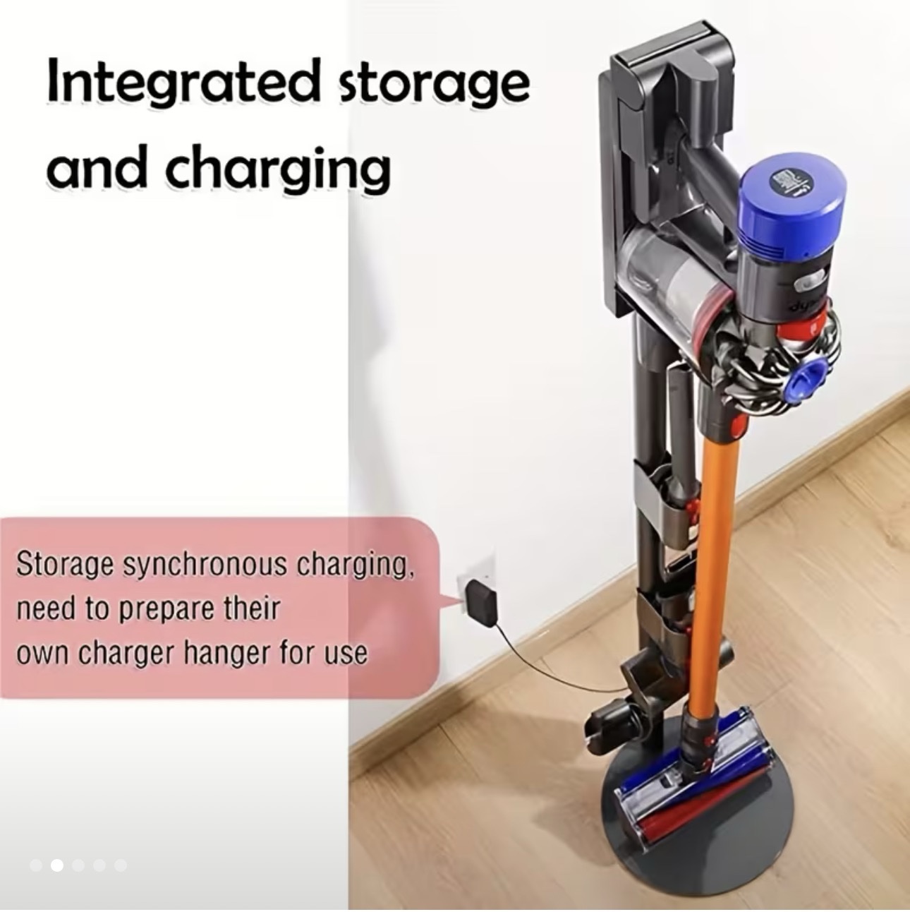 حامل شاحن دايسون | للتثبيت على الجدار | ل Dyson V7, V8, SV10, SV11 - الصورة 6